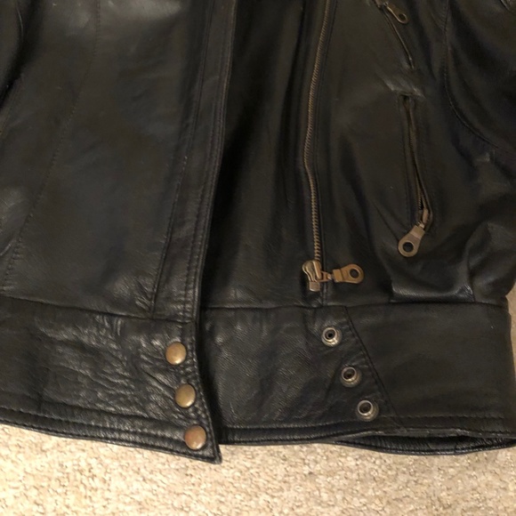 Motorcycle. Leather Motorcycle Jacket SUPER FAST SHIPPING - Picture 7 of 9